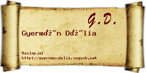 Gyermán Délia névjegykártya